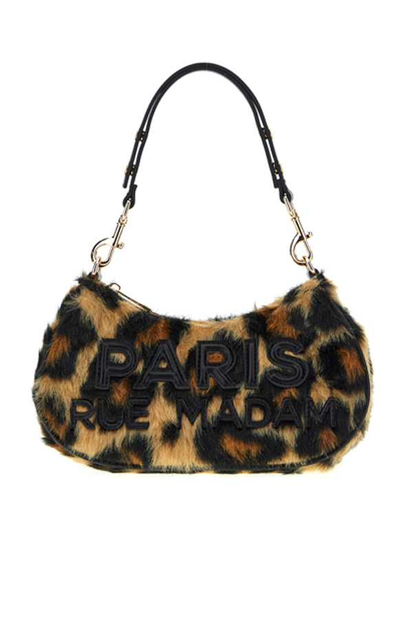 Bolso Dakota Hobo de Rue Madam Paris en patrón leopardo, diseño elegante y versátil ideal para el día a día.