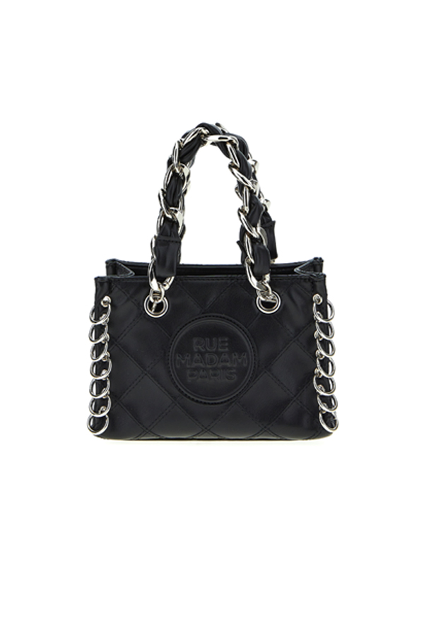 Mini tote negro Harlem de Rue Madam Paris, diseño compacto y elegante, perfecto para un look moderno y funcional.