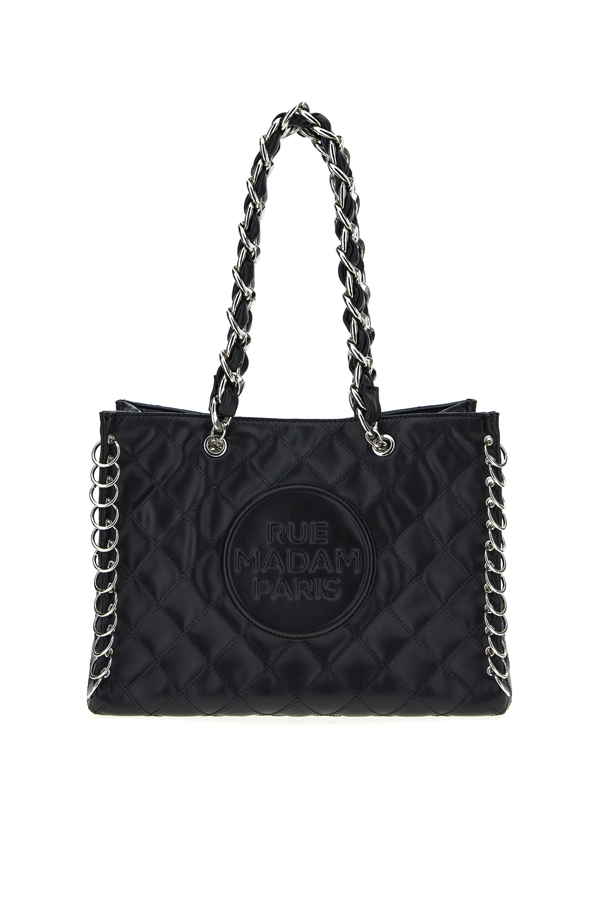 Tote negro Harlem de Rue Madam Paris, diseño grande y elegante, ideal para un look práctico y sofisticado.