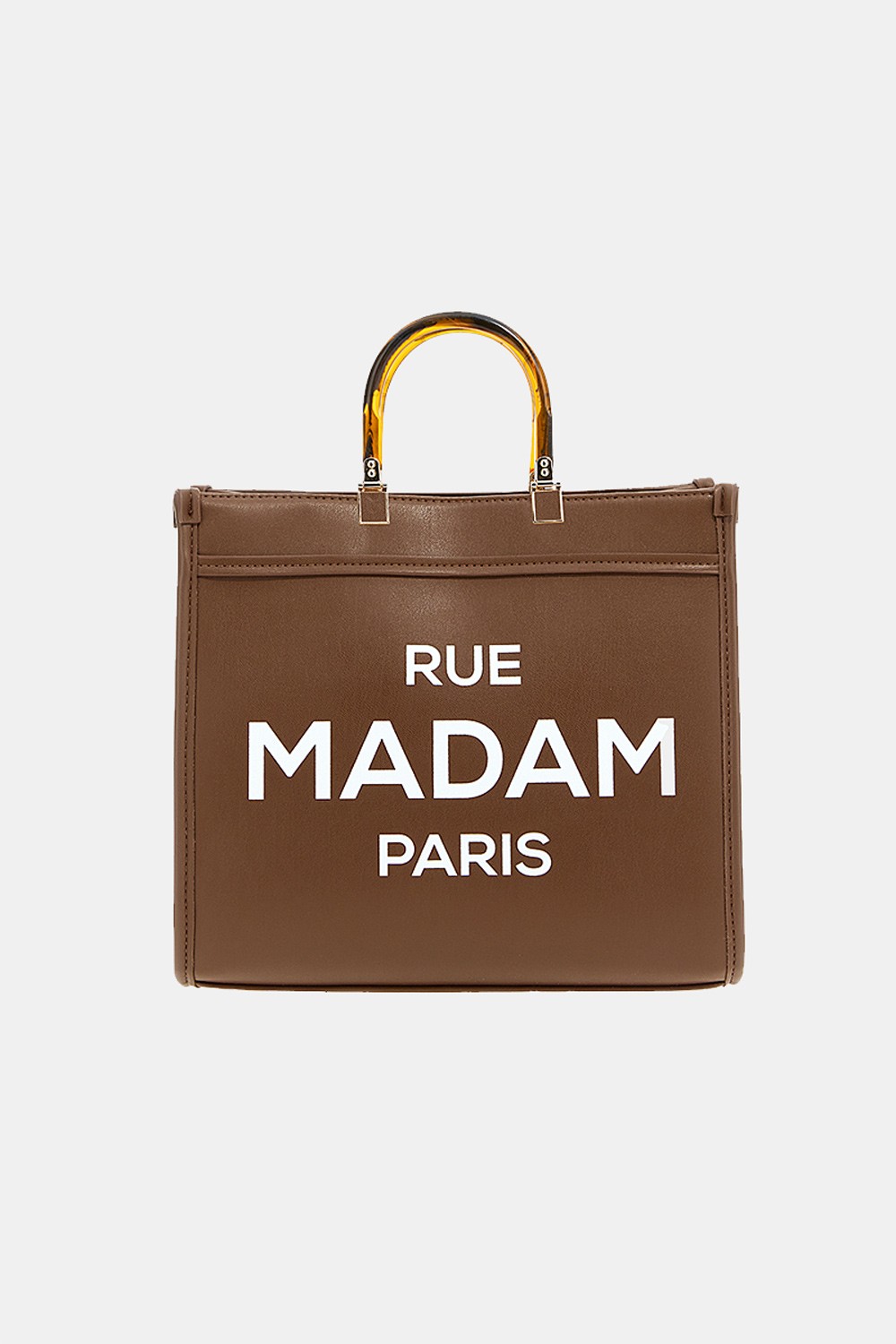 Tote marrón Icon de Rue Madam Paris, diseño espacioso y moderno, perfecto para un look elegante y funcional.